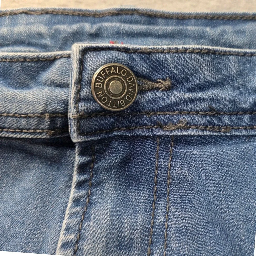 Buffalo David Bitton Axel Slim‎ Stretch Jeans Mens 38x32 Medium Wash Blue Denim
